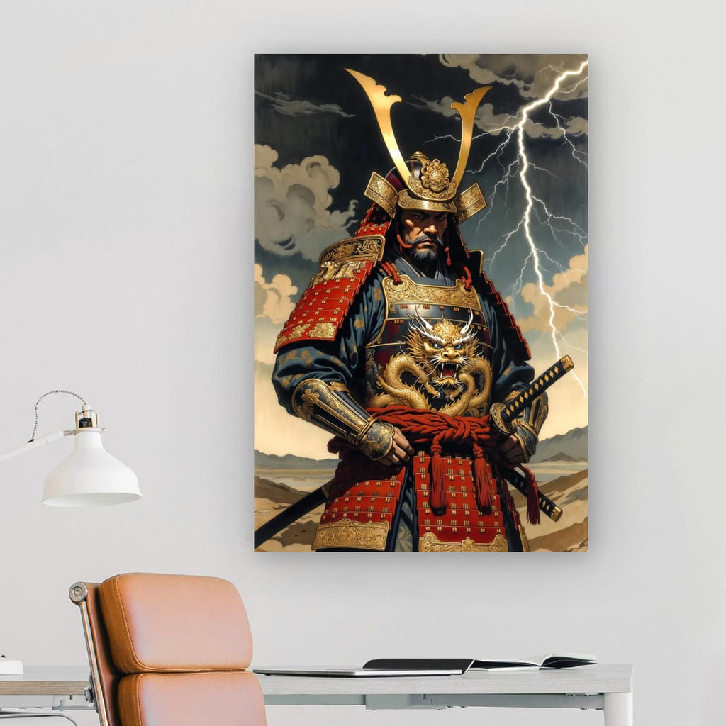 Storm Samurai Canvas Print | Japanese Warrior Wall Art