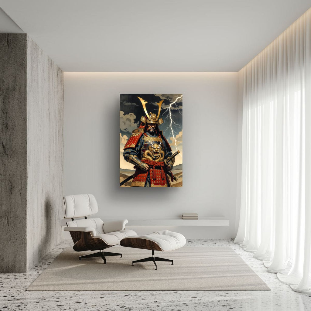 Thunder Warrior Samurai | Dramatic Japanese Canvas Decor