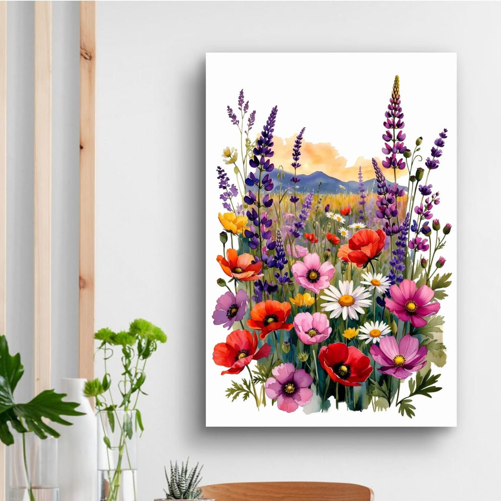 Wildflower Meadow Canvas Print | Colorful Floral Wall Art