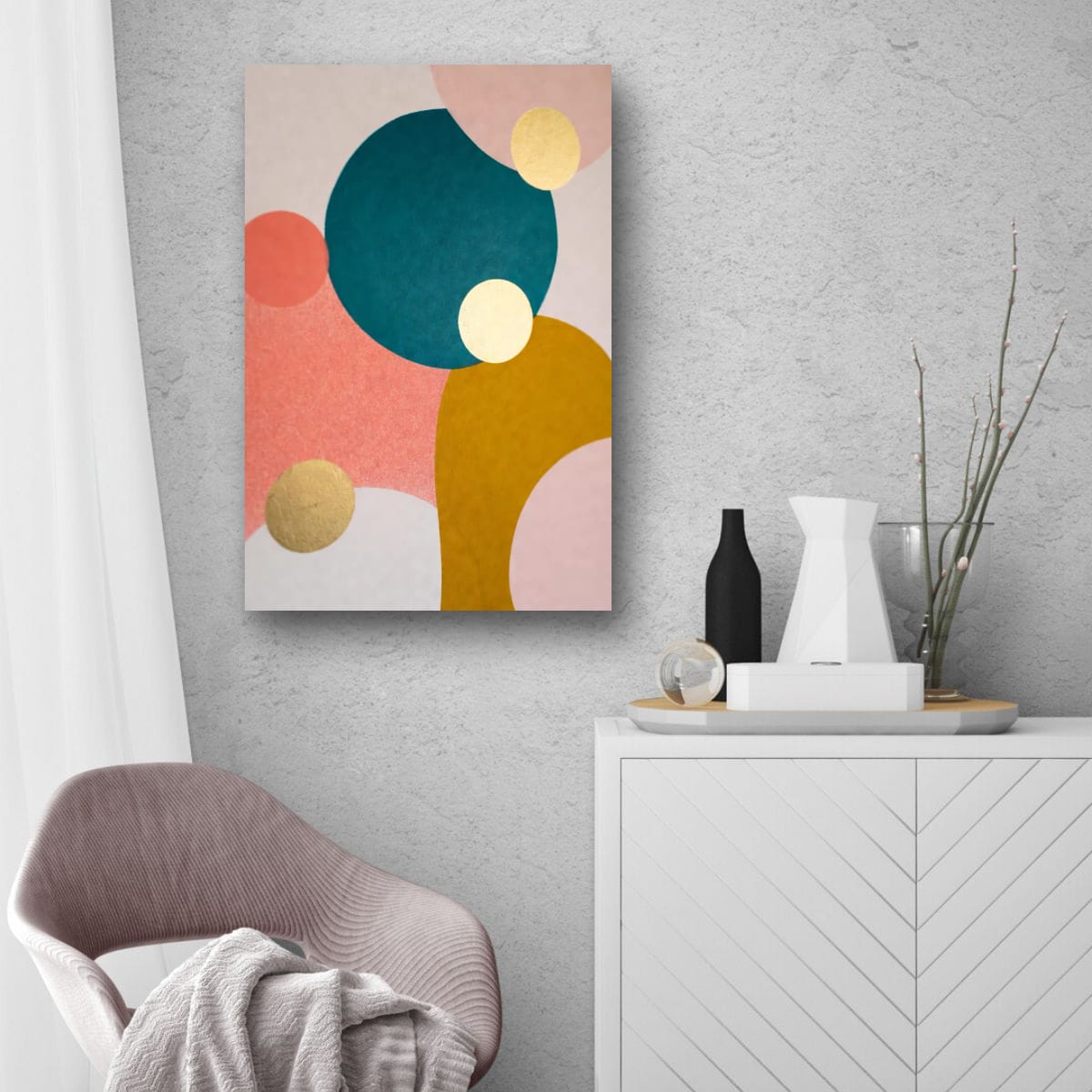 Color Block Abstract Art | Modern Minimal Canvas Print