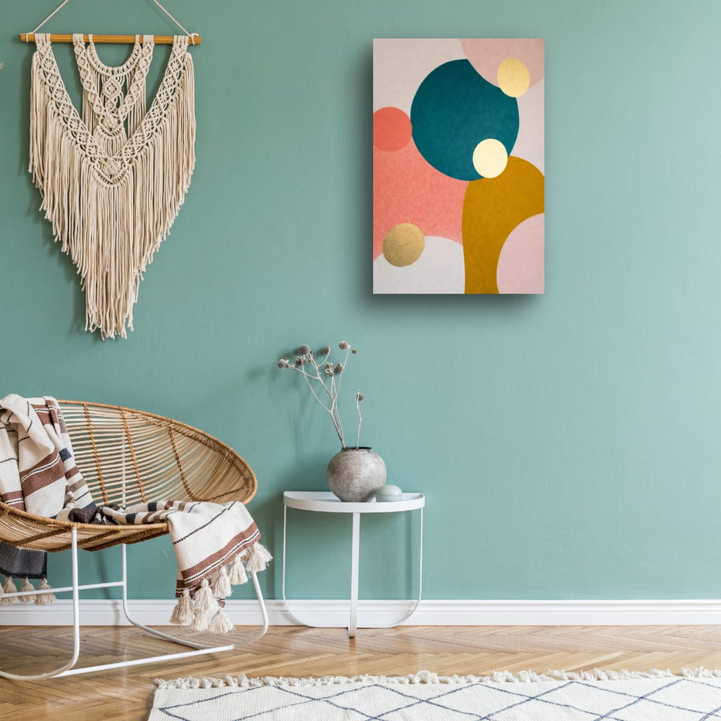 Scandinavian Abstract Shapes Canvas | Contemporary Wall Decor