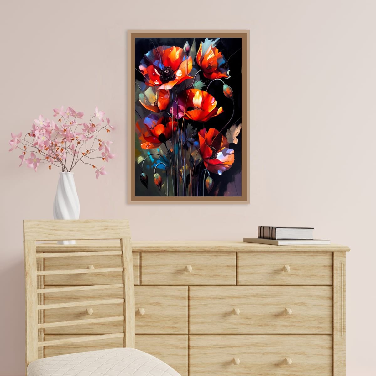 Artistic Poppy Flower Poster | Elegant Contemporary Wall Art