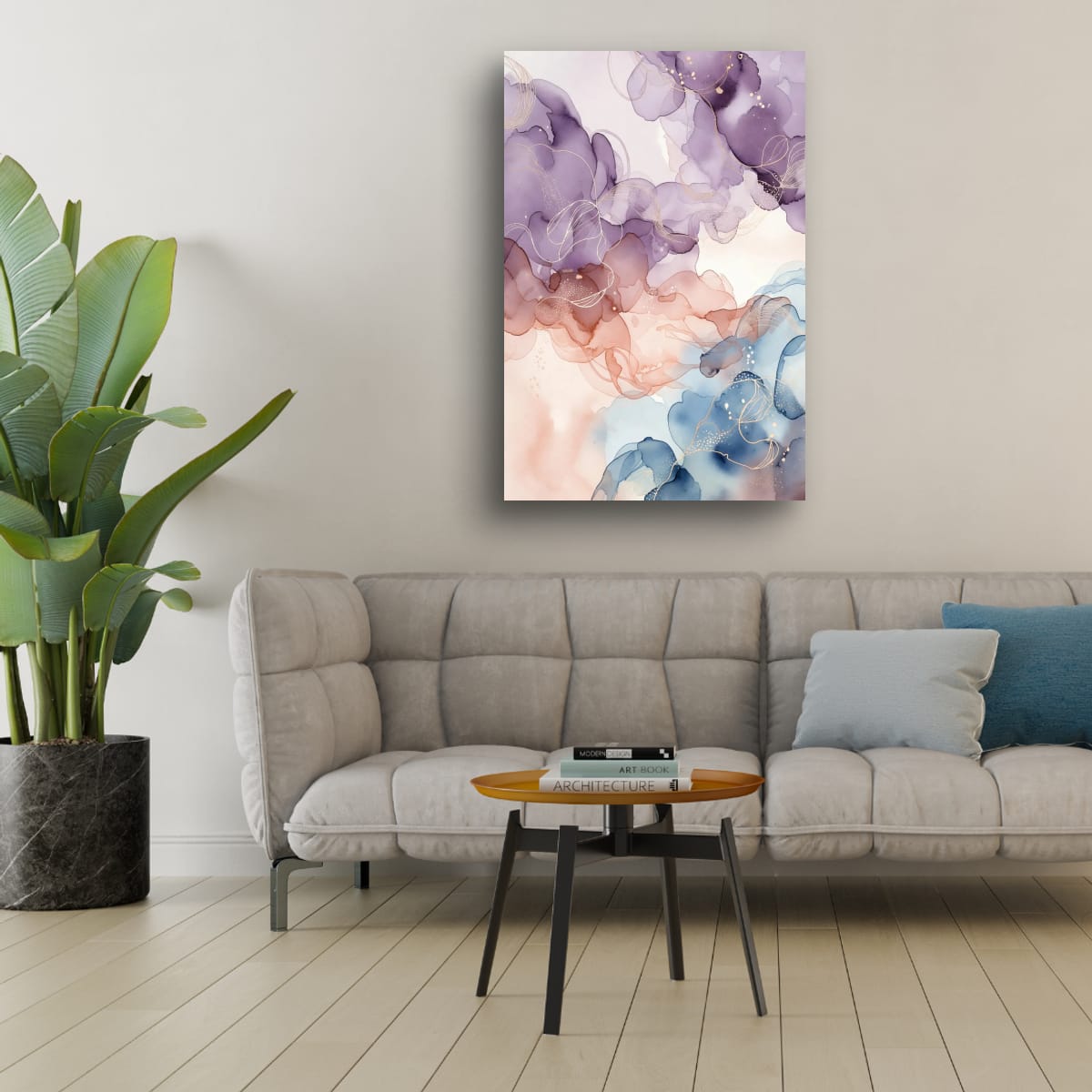Japandi Abstract Canvas Print | Elegant Neutral Artwork