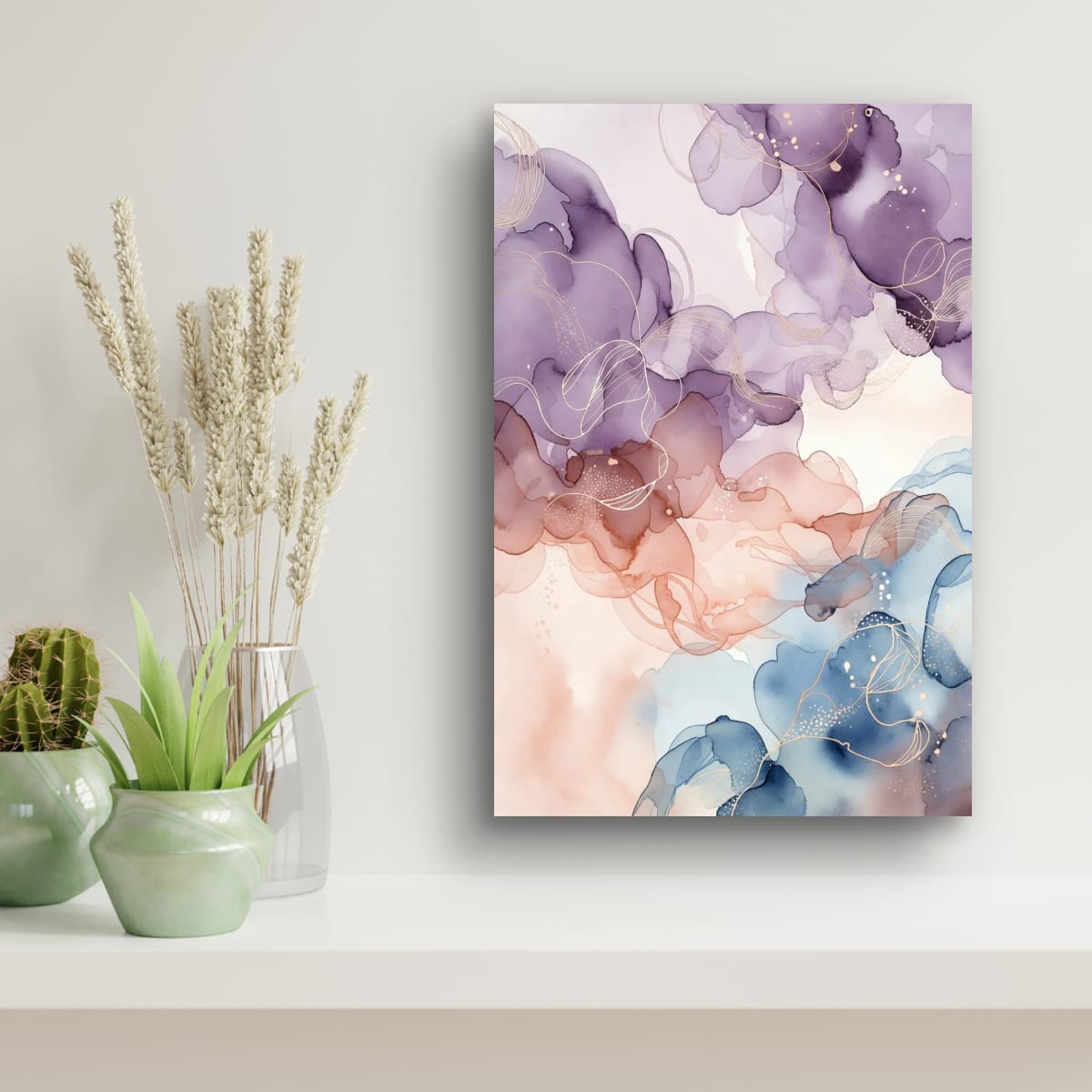 Soft Watercolor Abstract Canvas | Elegant Neutral Wall Decor