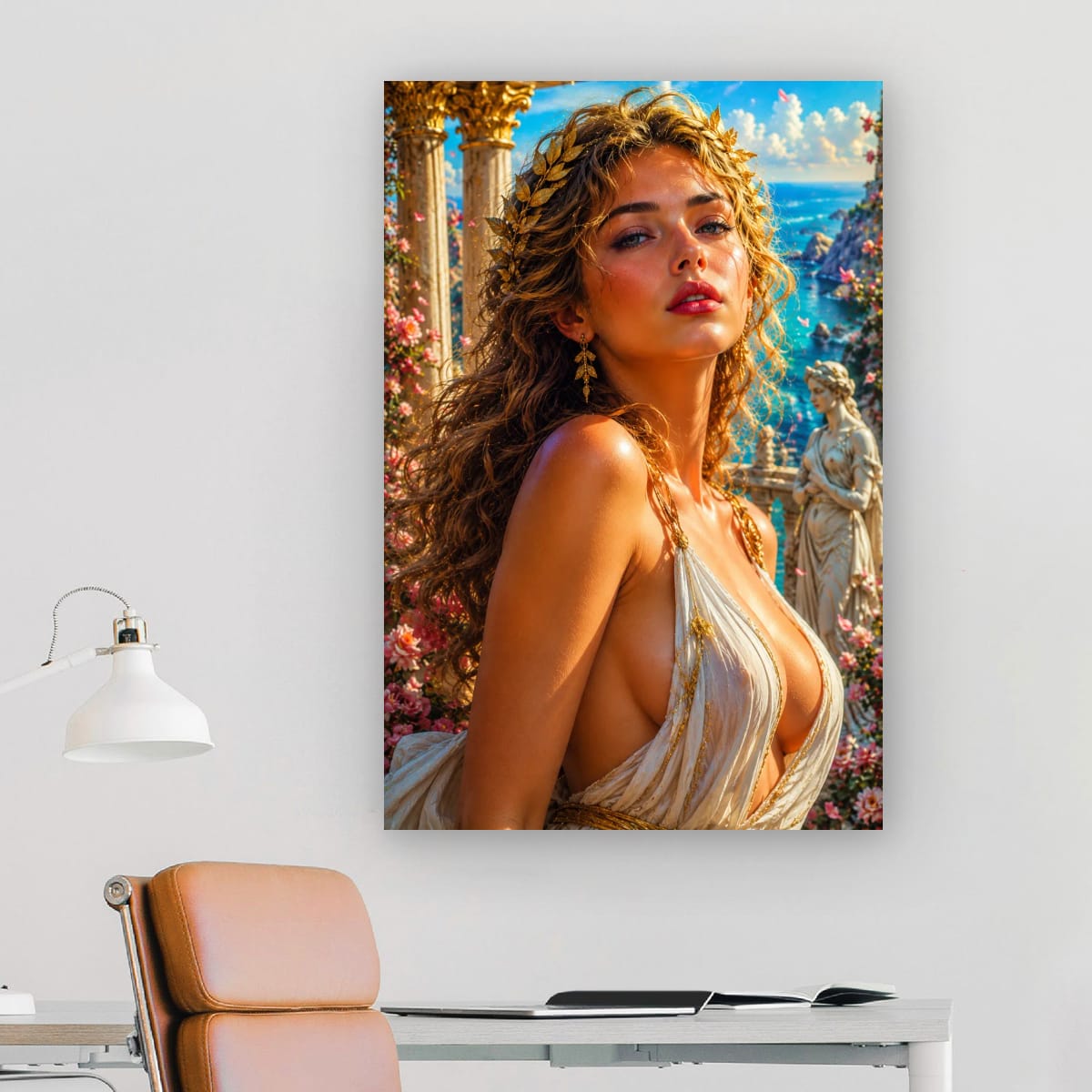 Aphrodite Inspired Canvas Print | Elegant Goddess Wall Art