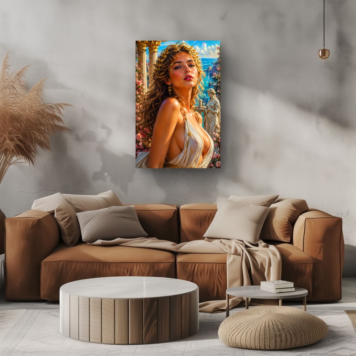Romantic Goddess Portrait | Elegant Vintage Style Wall Art