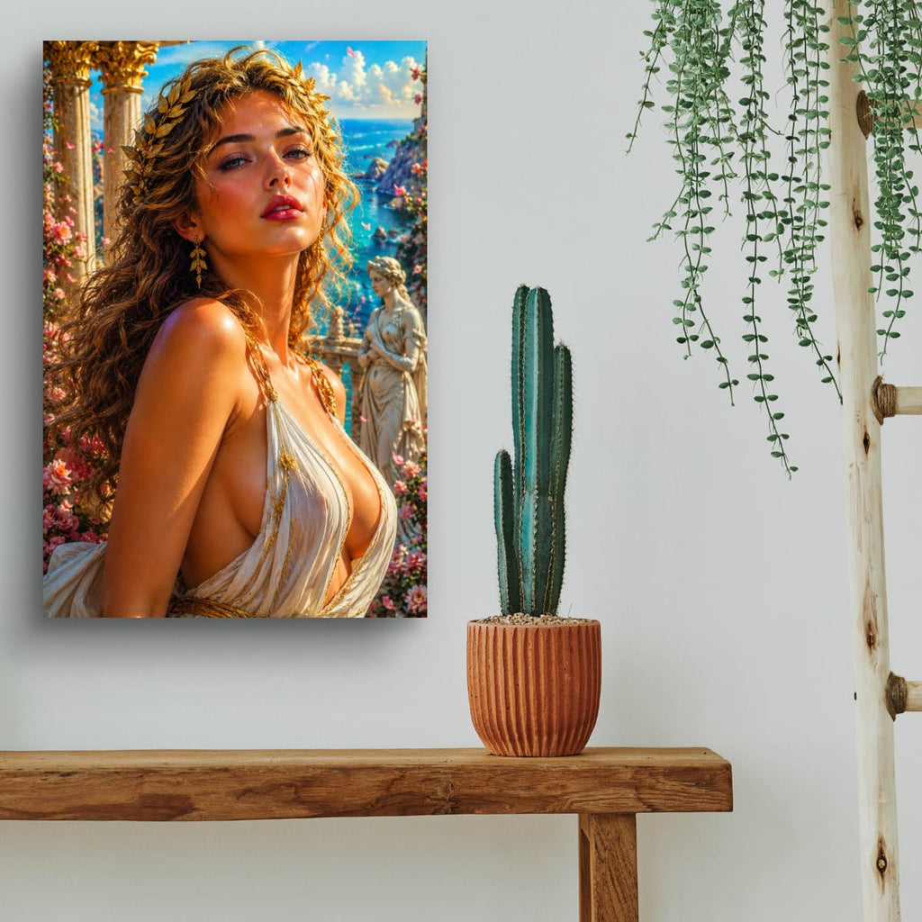 Floral Goddess Canvas | Dreamy Mythology Inspired Wall Decor