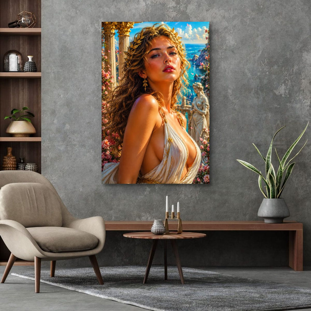 Classical Beauty Portrait Canvas | Mythological Woman Wall Decor