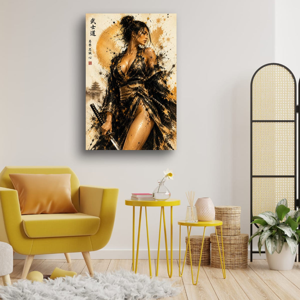 Japanese Warrior Princess Canvas | Cinematic Asian Wall Art