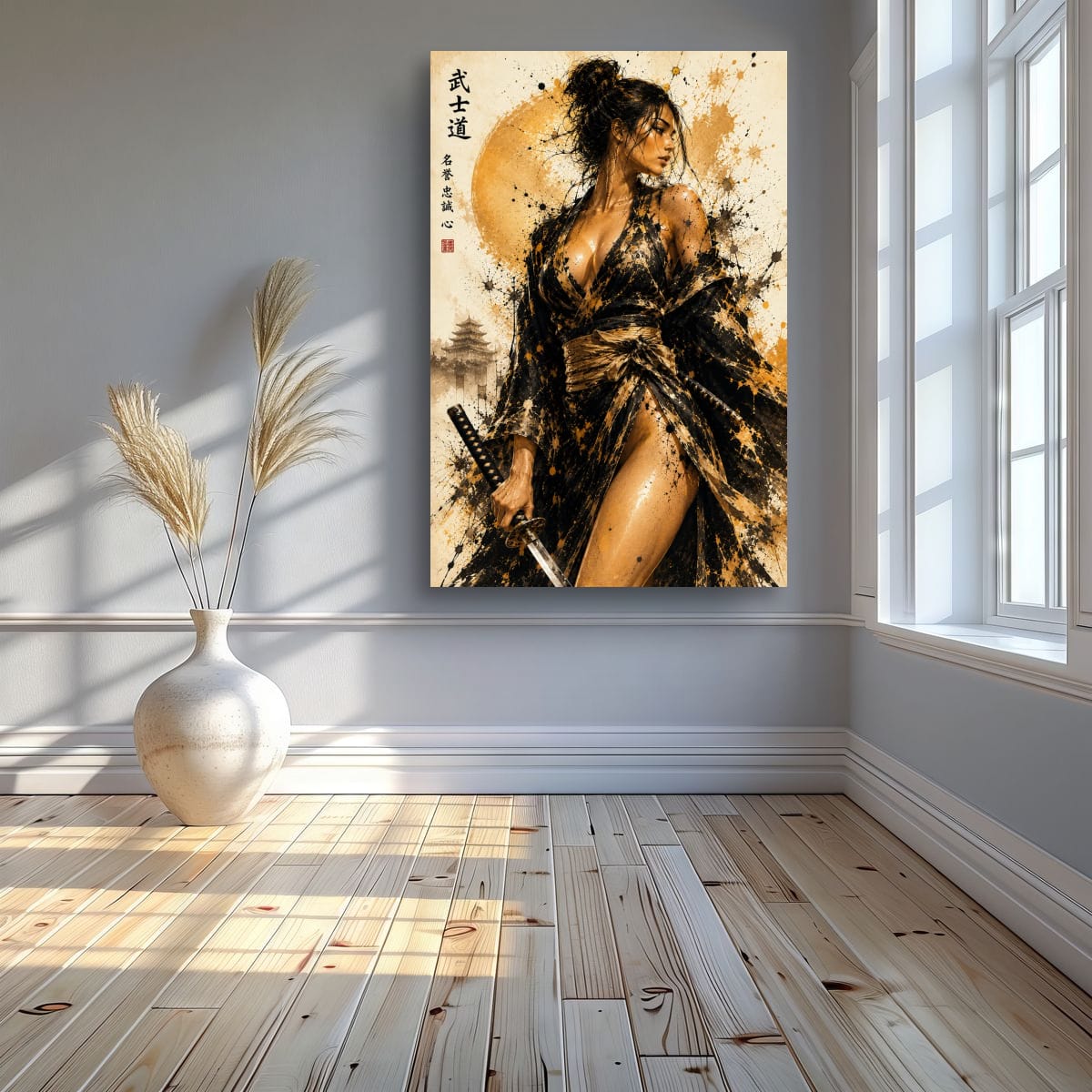 Onna Bugeisha Artwork | Elegant Samurai Woman Wall Poster
