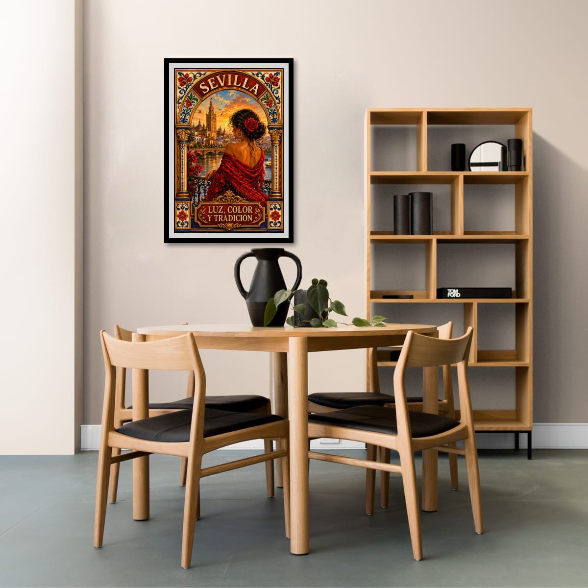 Sevilla Vintage Travel Poster | Spanish Flamenco Canvas Wall Art