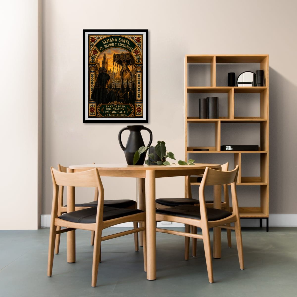 Holy Week in Seville Poster | Religious Spanish Decor on Rolled Canvas