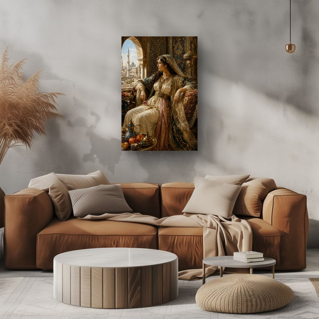 Ottoman Princess Canvas Wall Art | Luxury Oriental Palace Decor