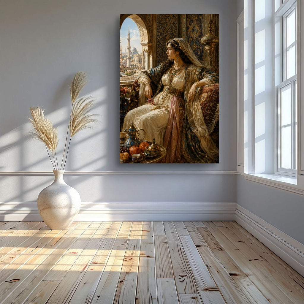 Ottoman Princess Canvas Wall Art | Luxury Oriental Palace Decor
