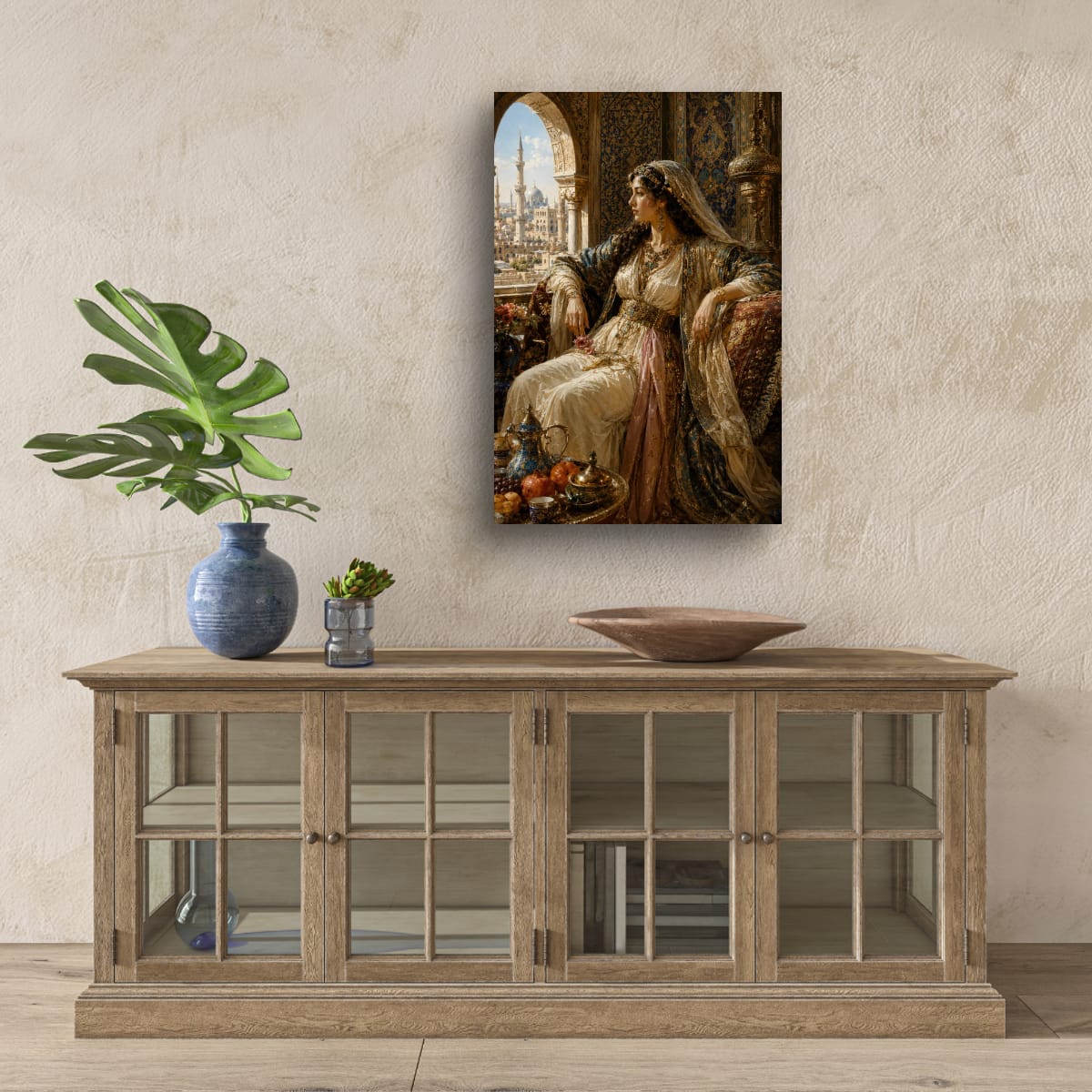 Ottoman Princess Canvas Wall Art | Luxury Oriental Palace Decor