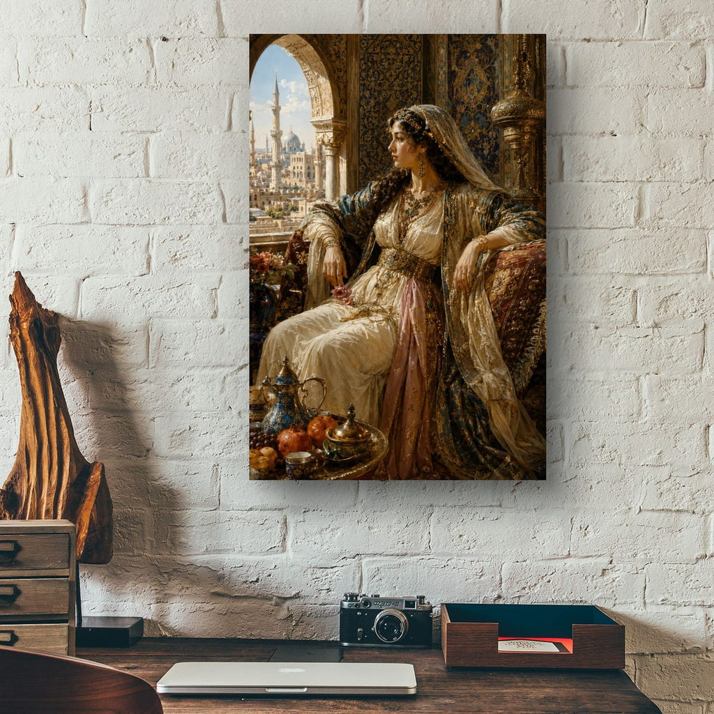 Ottoman Princess Canvas Wall Art | Luxury Oriental Palace Decor