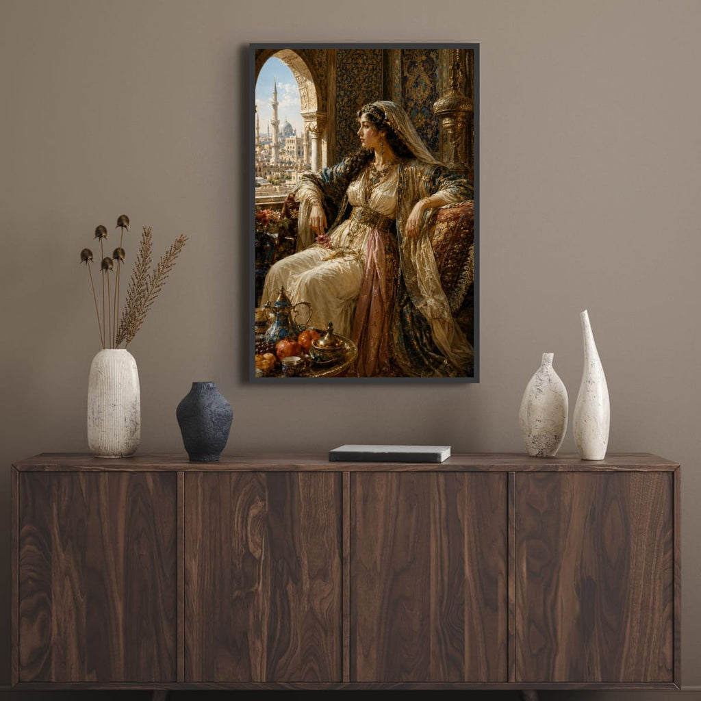 Ottoman Princess Canvas Wall Art | Luxury Oriental Palace Decor