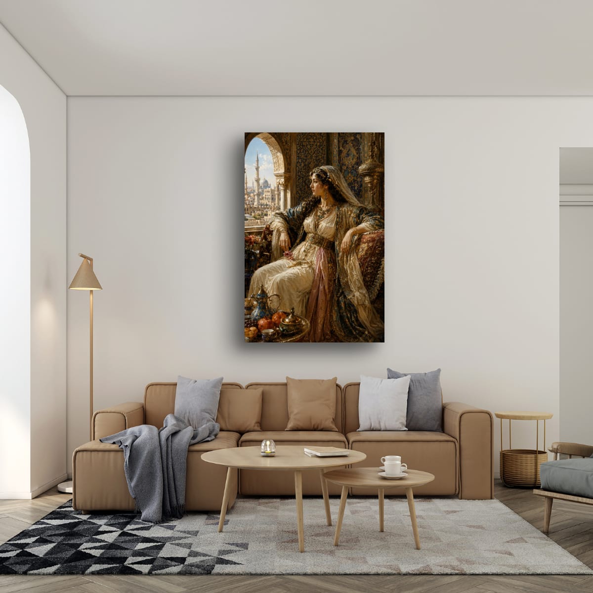 Ottoman Princess Canvas Wall Art | Luxury Oriental Palace Decor