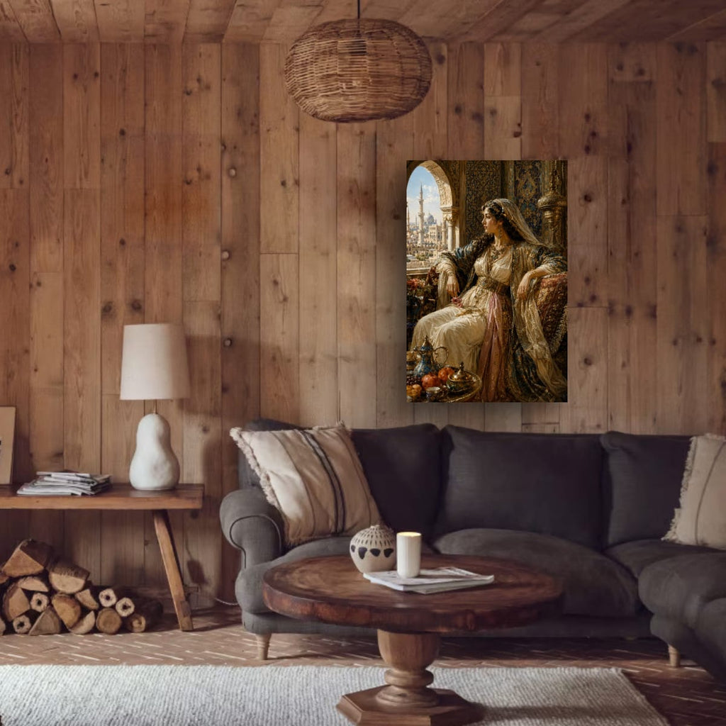Ottoman Princess Canvas Wall Art | Luxury Oriental Palace Decor