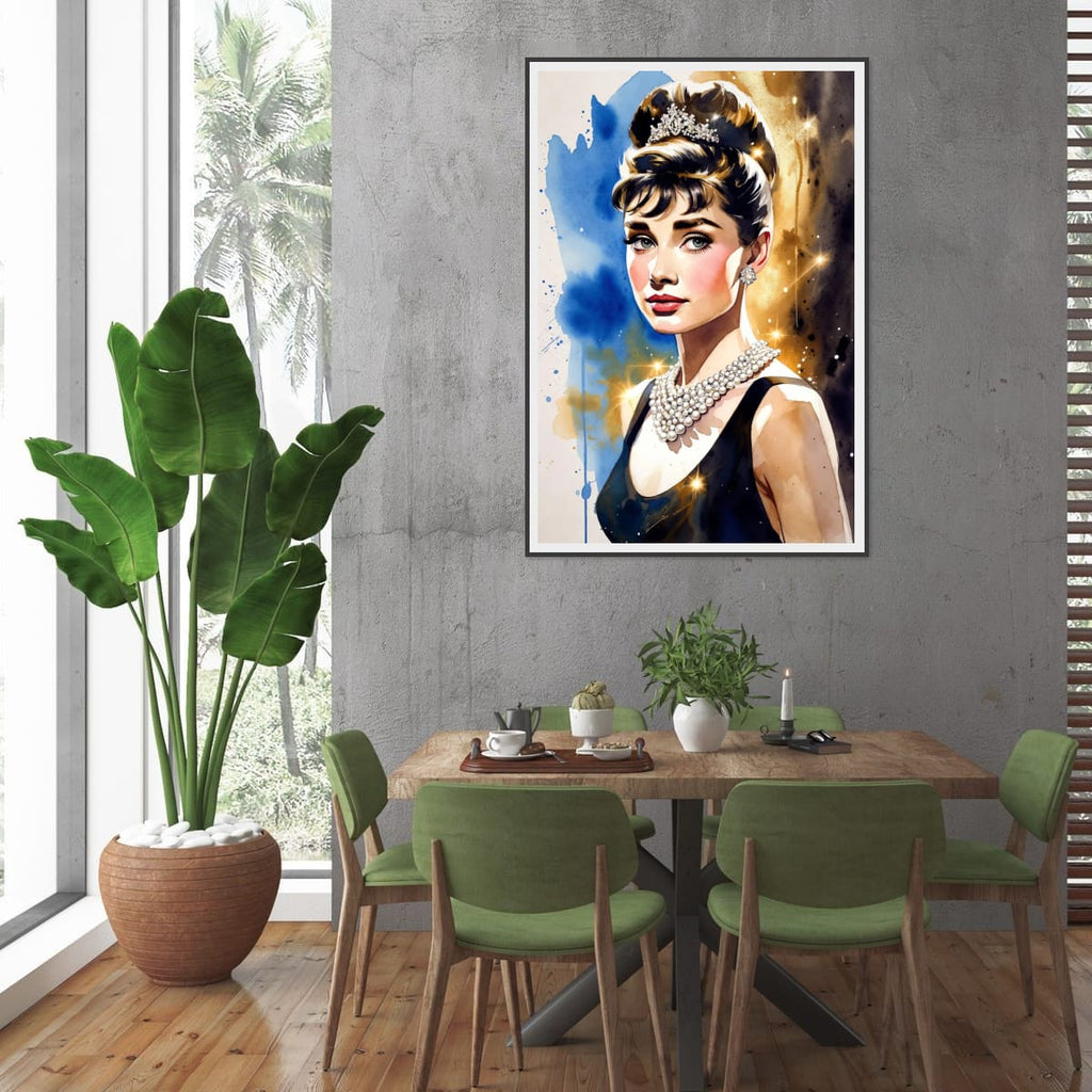 Classic Hollywood Canvas Print | Elegant Retro Portrait Art