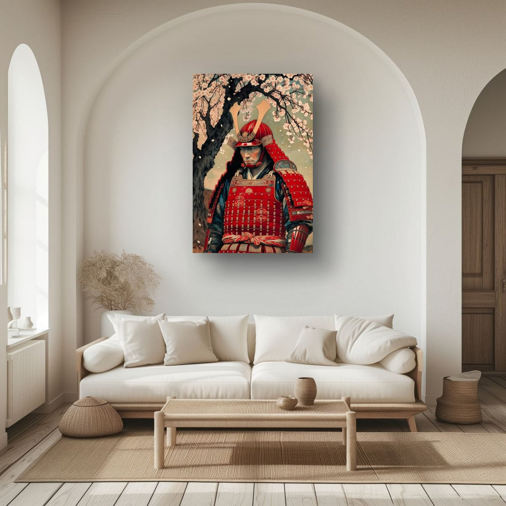 Sakura Samurai Canvas Decor | Traditional Japanese Wall Art