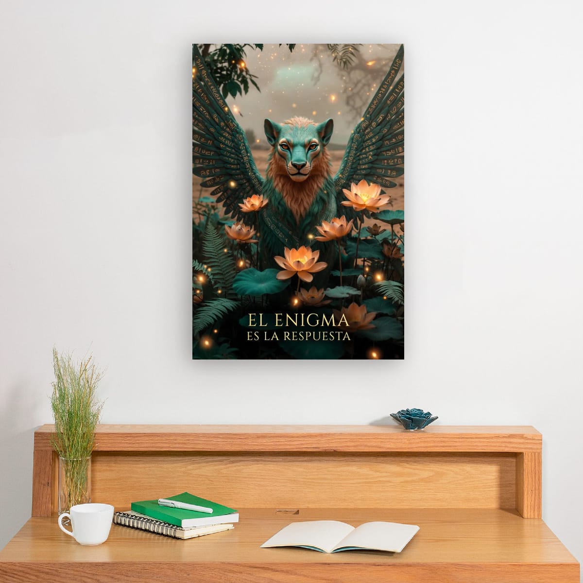 Magical Spirit Animal Print | Fantasy Lotus Canvas Decor