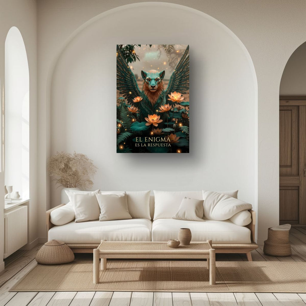 Enchanted Guardian Beast Print | Magical Fantasy Canvas Decor