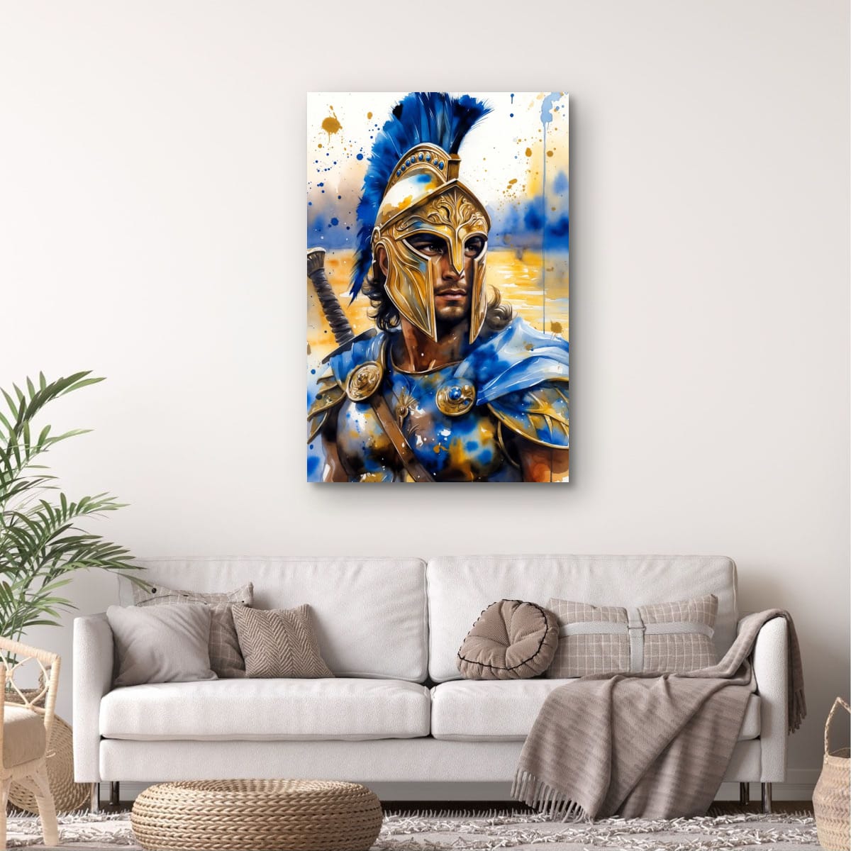 Greek Gladiator Artwork | Epic Historical Warrior Print