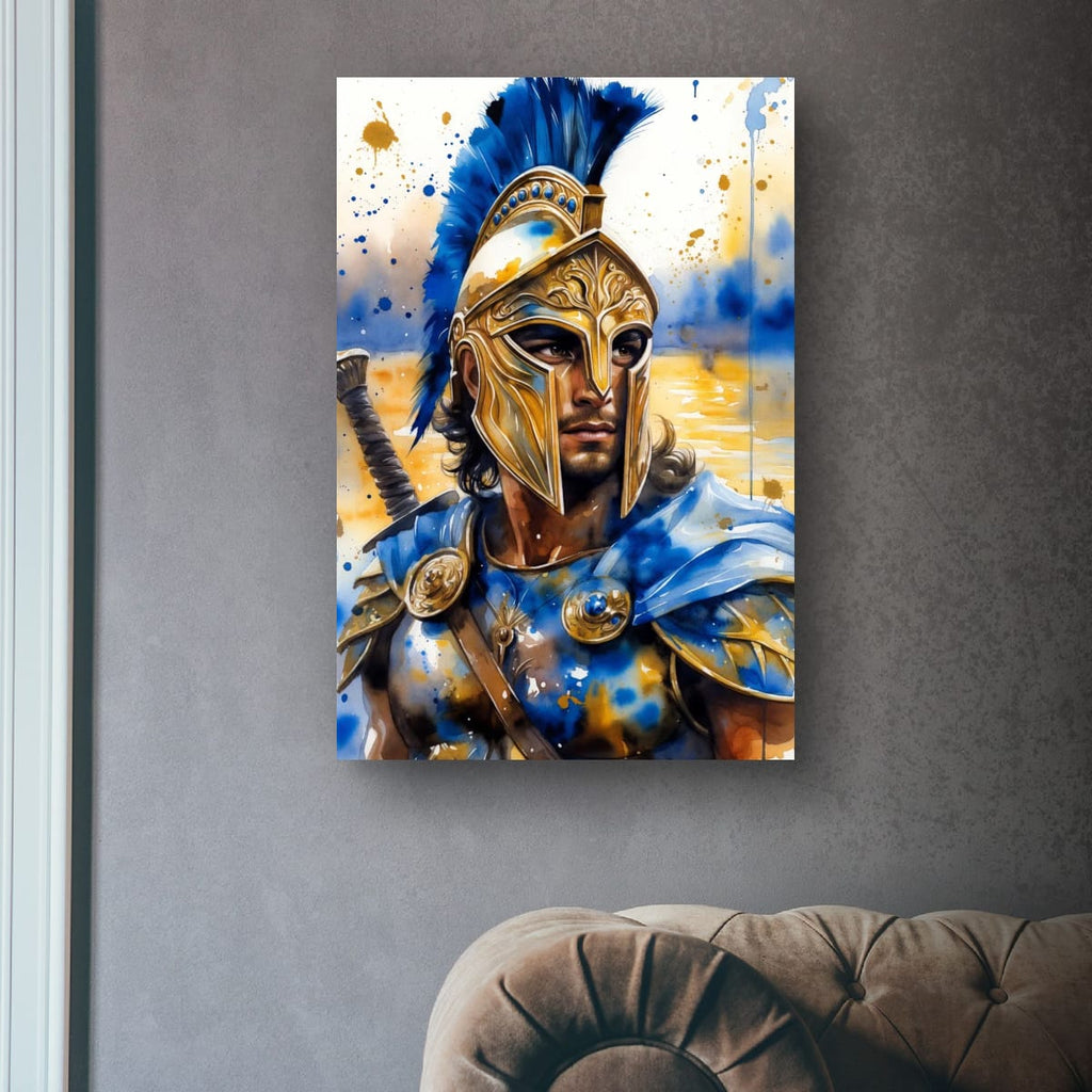Spartan Warrior Wall Art | Mythology Inspired Canvas