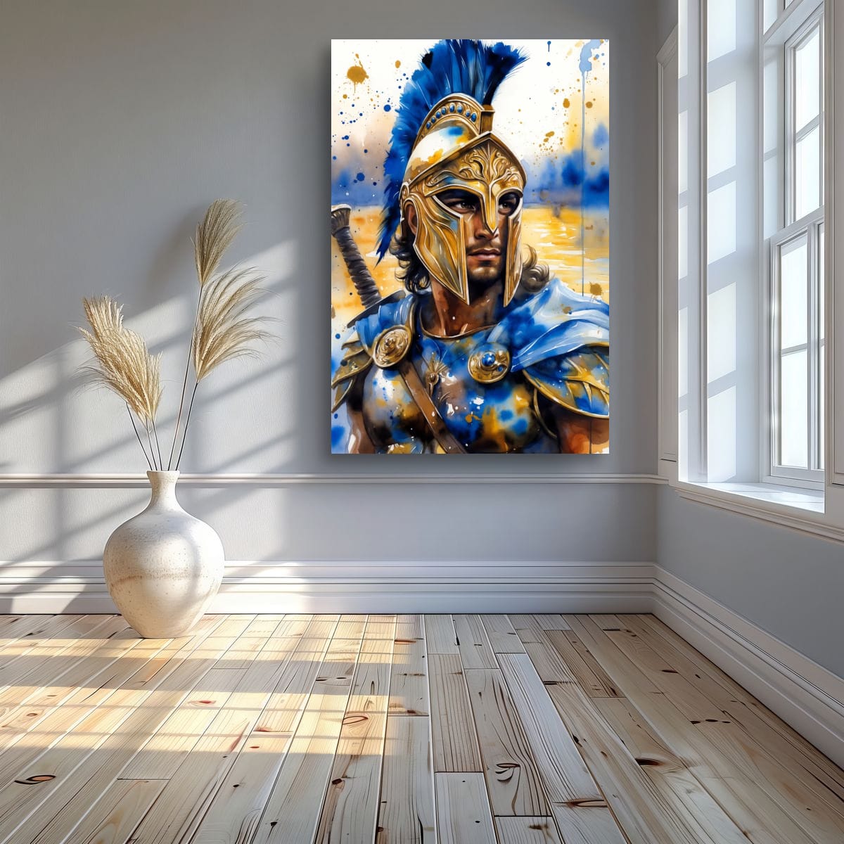 Mythological Greek Hero Artwork | Classical Warrior Canvas