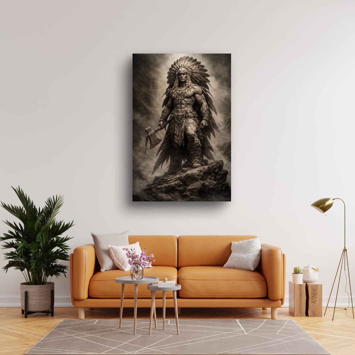 Native Chief Wall Decor | Powerful Cultural Canvas Print