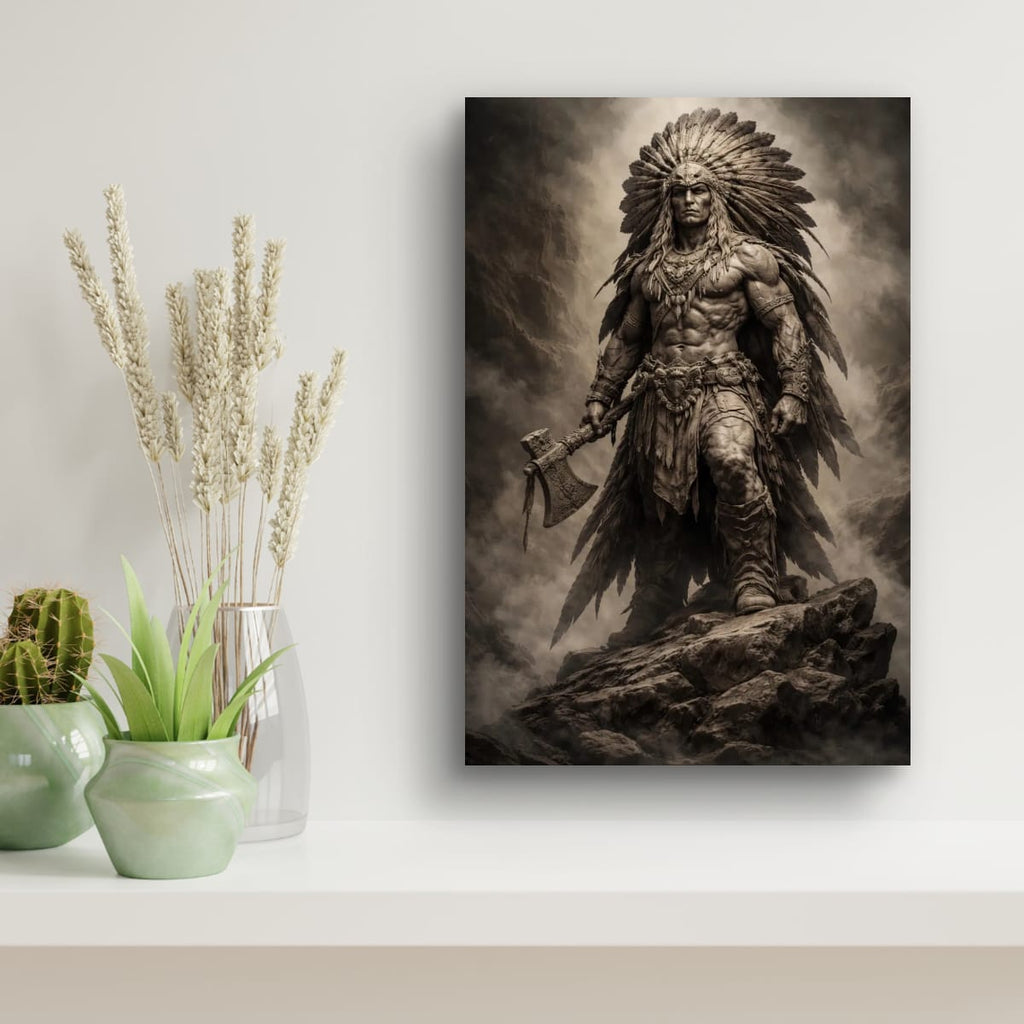Warrior Spirit Canvas Art | Native American Inspired Artwork