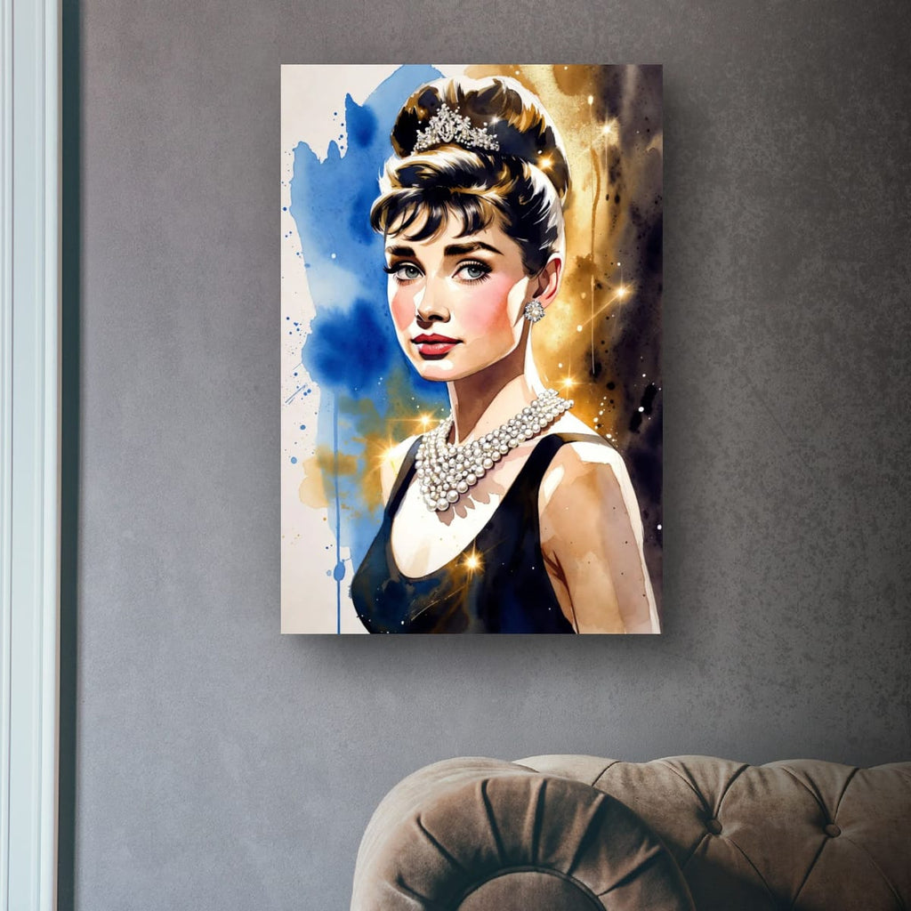 Hollywood Icon Inspired Canvas | Elegant Beauty Portrait