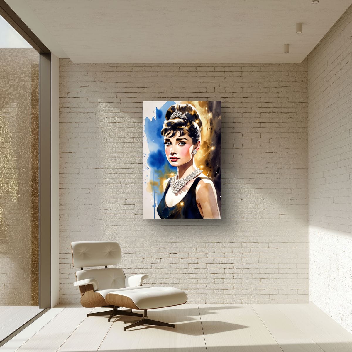 Retro Hollywood Beauty Print | Luxury Portrait Wall Decor