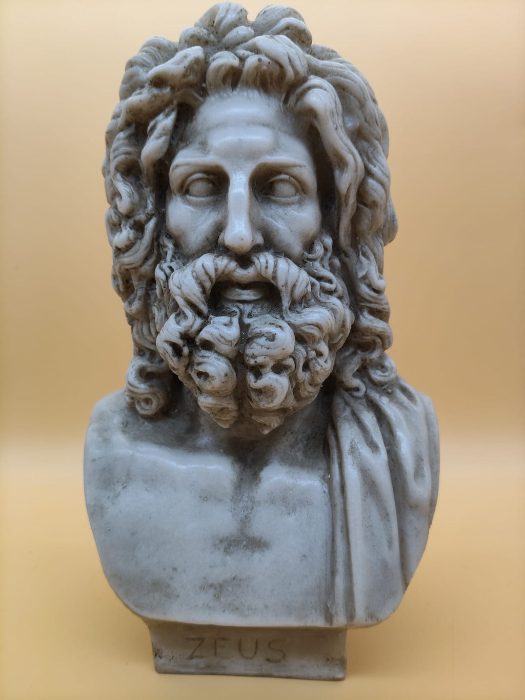 Ancient Zeus Bust Statue | Marble Powder Greek Sculpture