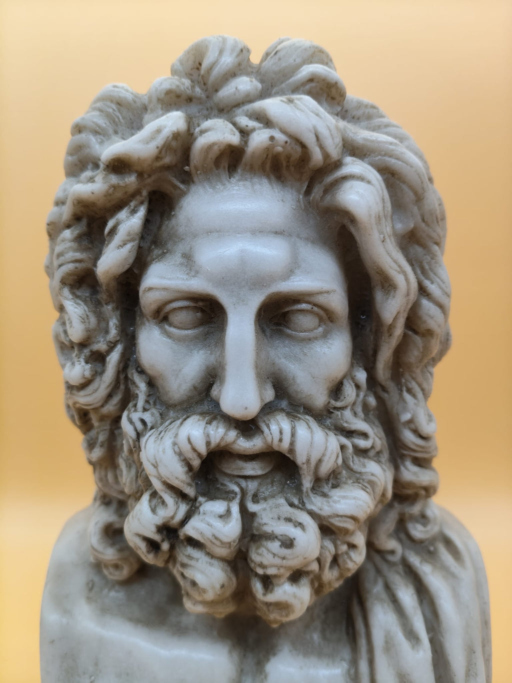 Greek Mythology Zeus Bust | Classical Marble Style Artwork