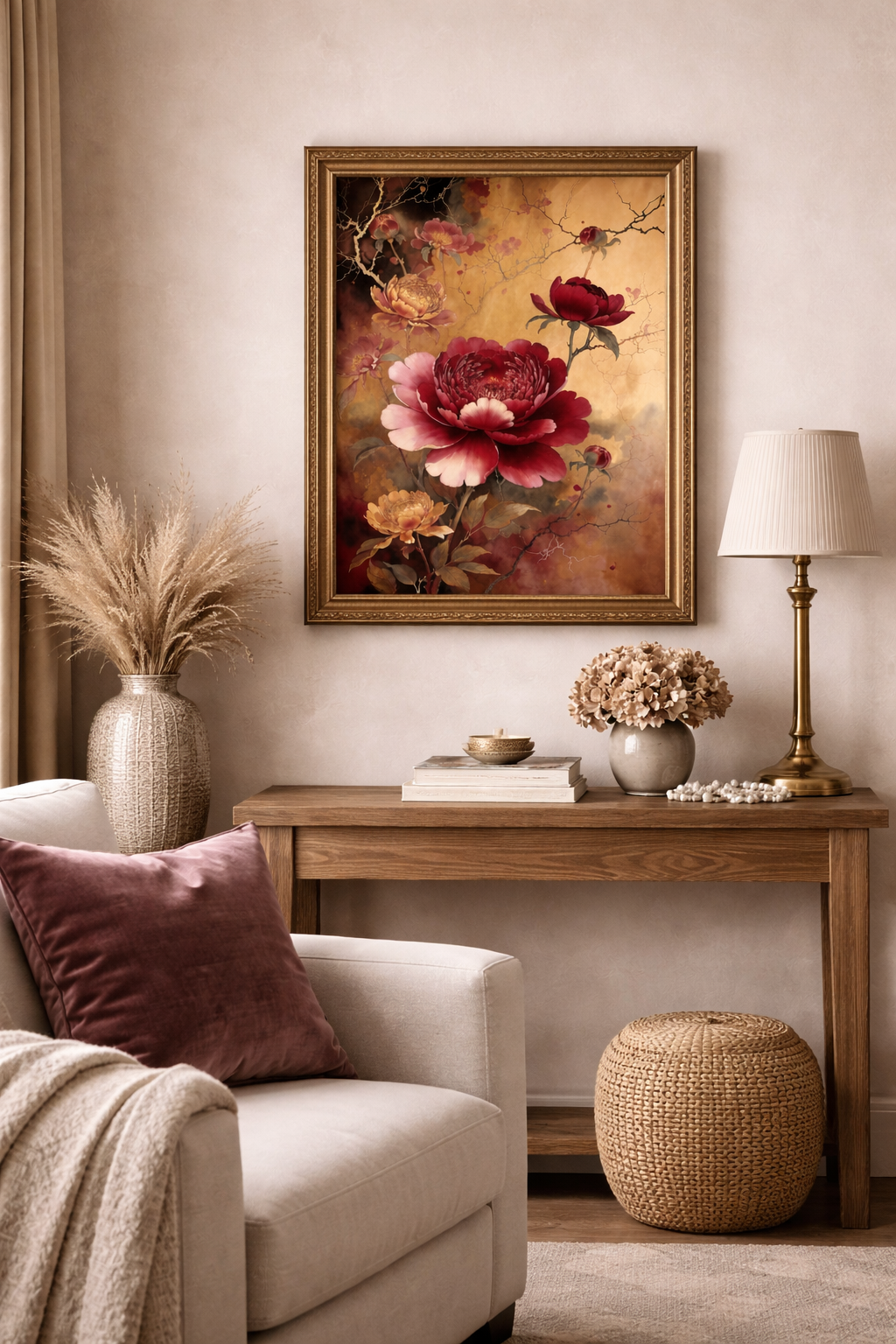 Vintage Flower Garden Canvas | Elegant Nature Wall Art