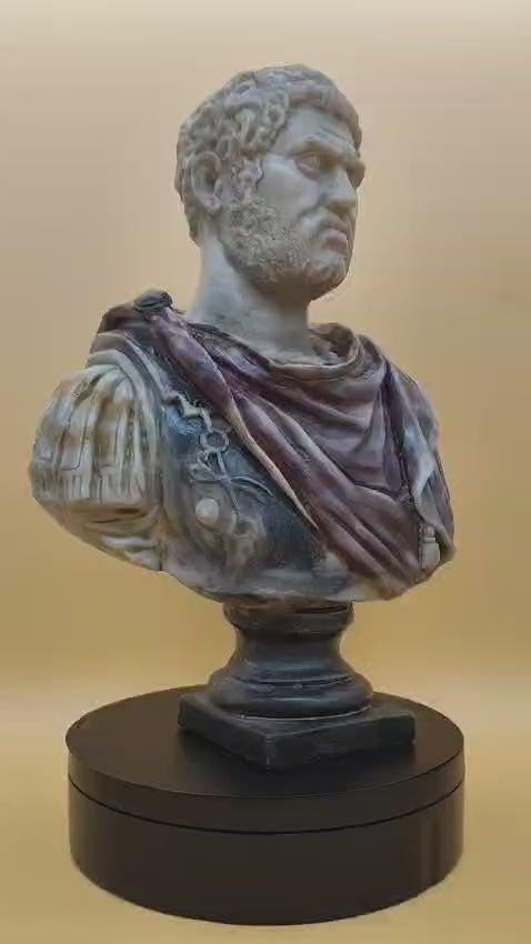 Ancient Roman Emperor Bust | Historical Marble Sculpture