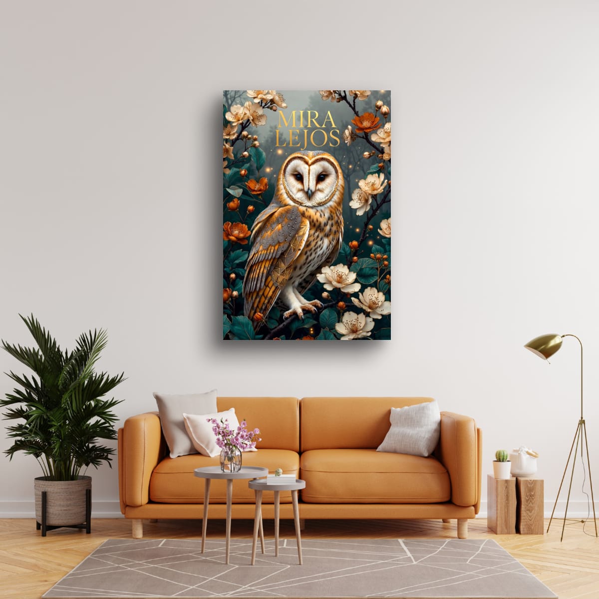 Inspirational Owl Artwork | Elegant Botanical Wall Art