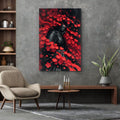 Dark Samurai Blossom Canvas | Japanese Warrior Wall Art